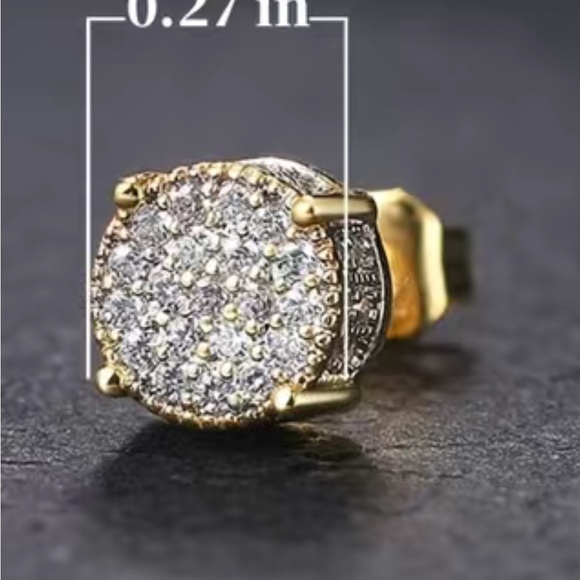 Silver Zircon Stud Earrings - Picture 6 of 6